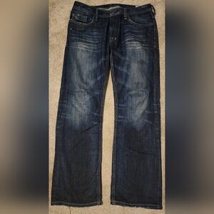 Buffalo David Bitton Dark Blue Straight Jeans